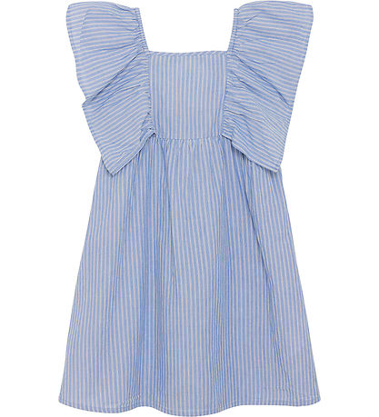 Creamie Kjole - Woven Stripe - Blue Lustre