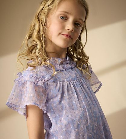 Creamie Kjole - Lurex Stripe - Heather