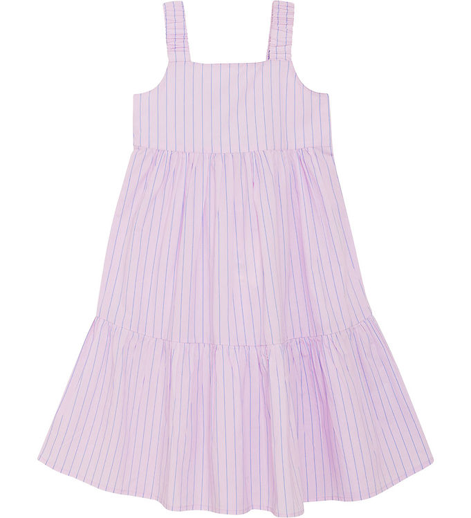 Creamie Kjole - Poplin - Rose Pink m. Striber