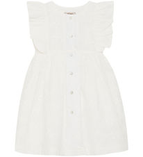 Huttelihut Kjole - Antique White m. Broderi