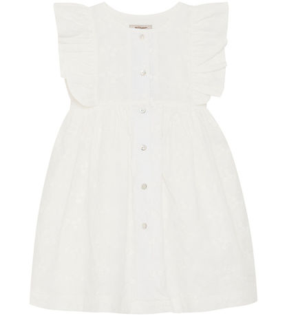 Huttelihut Kjole - Antique White m. Broderi