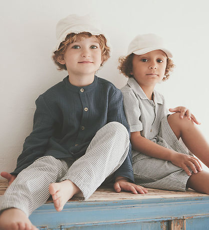 Huttelihut Shorts - Bering Sea/Hvidstribet