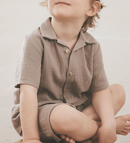 Huttelihut Shorts - Musselin - Moon Rock