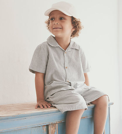 Huttelihut Skjorte k/æ - Stripe - Bering Sea