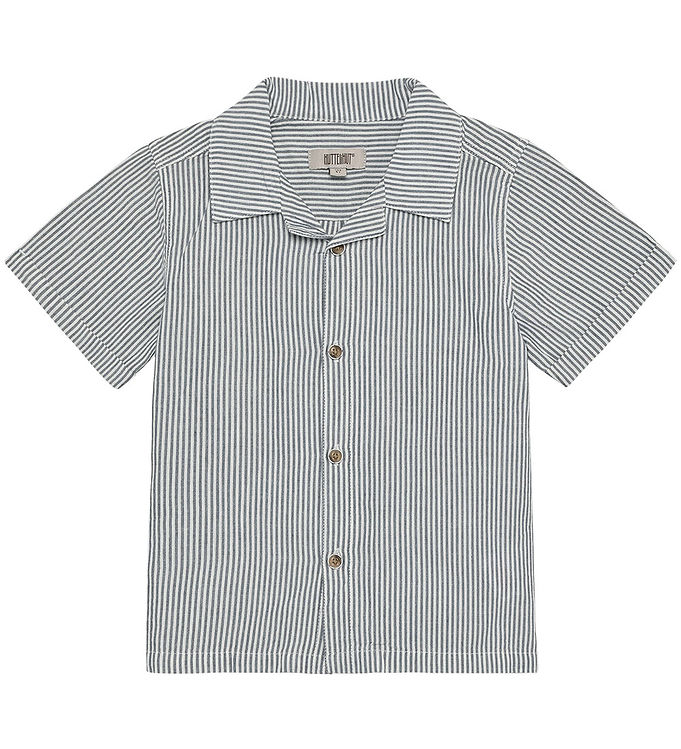 Huttelihut Skjorte Bering Sea Med Striber Og Korte Ærmer - Str. 4y 104cm