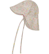 Huttelihut Legionærhat - Liberty - Double Cream m. Blomster