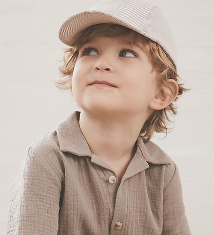 Huttelihut Kasket - White Pepper m. Striber