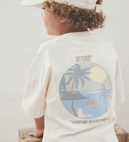 Huttelihut T-shirt - Antique White m. Print