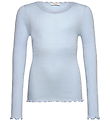 Rosemunde Blouse - Rib - Modal - RkBalta - Nantucket Blue