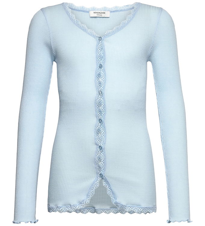 Rosemunde Cardigan - Rib - RkBalta - Nantucket Blue m. Blonder