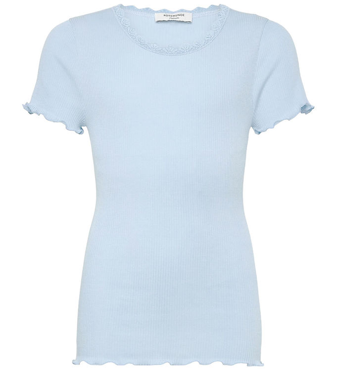 Rosemunde T-shirt - Rib - RkBalta - Nantucket Blue m. Blonder