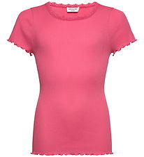 Rosemunde T-shirt - Rib - Modal - RkBalta - Rapture Rose