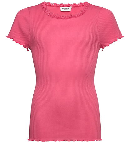Rosemunde T-shirt - Rib - Modal - RkBalta - Rapture Rose