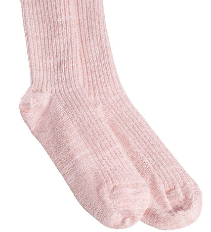 Molo Strømpebukser - Glitter Rib - Cloud Pink