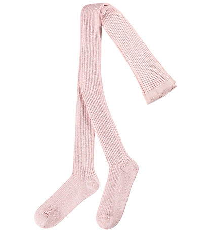 Molo Strømpebukser - Glitter Rib - Cloud Pink