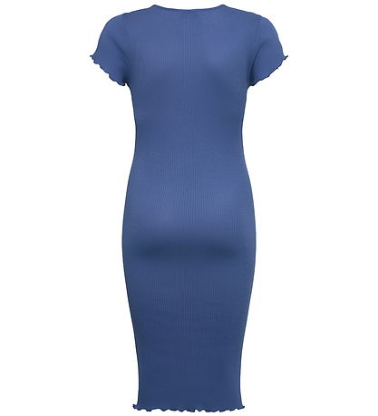 Rosemunde Kjole - Rib - RkBalta - Dutch Blue m. Blonder