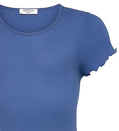 Rosemunde Kjole - Rib - RkBalta - Dutch Blue m. Blonder