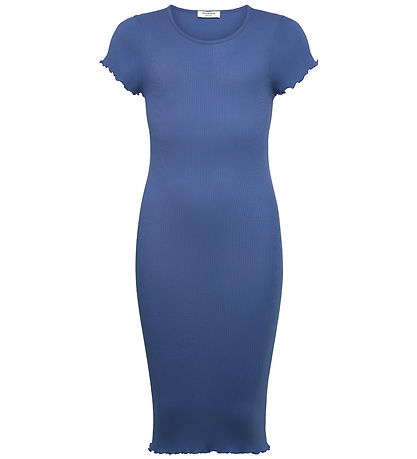 Rosemunde Kjole - Rib - RkBalta - Dutch Blue m. Blonder
