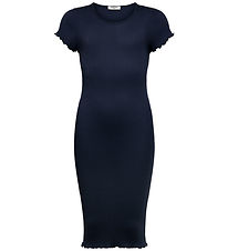 Rosemunde Kjole - Rib - RkBalta - Navy m. Blonder