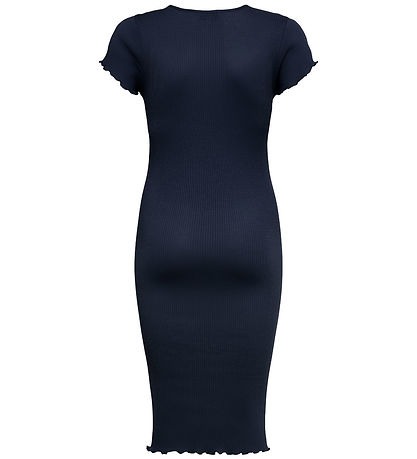 Rosemunde Kjole - Rib - RkBalta - Navy m. Blonder