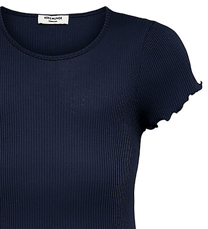 Rosemunde Kjole - Rib - RkBalta - Navy m. Blonder