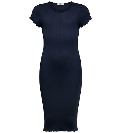 Rosemunde Kjole - Rib - RkBalta - Navy m. Blonder