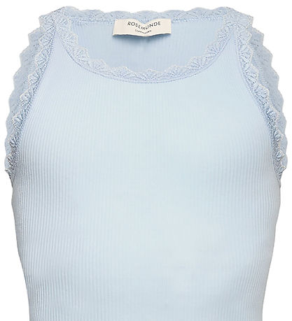Rosemunde Top - Rib - Modal - RKBalta - Nantucket Blue m. Blonde