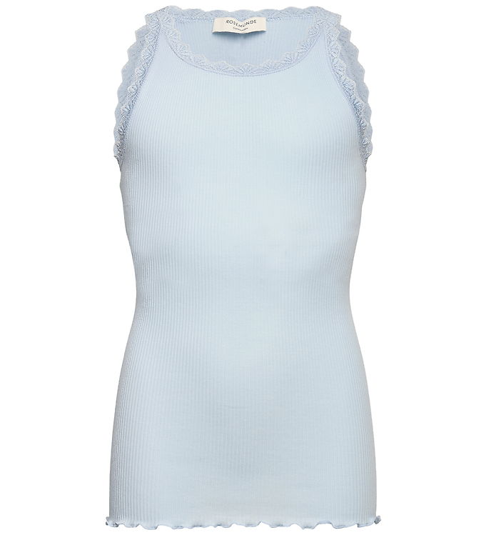 Rosemunde Top - Lang - Rib - RKBalta - Nantucket Blue m. Blonder