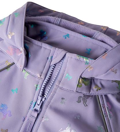 Name It Softshelljakke m. Fleece - NmfAlfa08 - Sunlit Allium/Bow