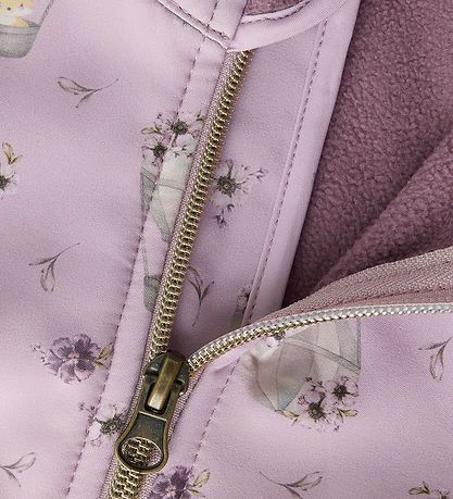 Name It Softshelldragt m. Fleece - NbfAlfa08 - Keepsake Lilac/Fl