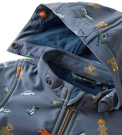 Name It Softshelldragt m. Fleece - NbmAlfa08 - Flint Stone/Toys