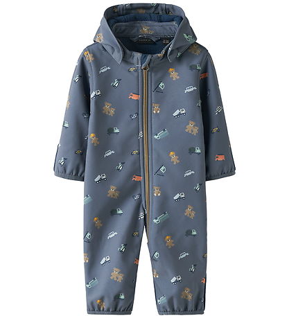 Name It Softshelldragt m. Fleece - NbmAlfa08 - Flint Stone/Toys