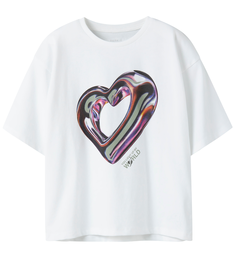 Name It T-Shirt - NkfDonela - Bright White - Name It - 6 Jahre (116) - T-Shirts