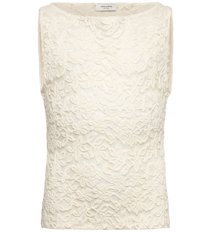 Rosemunde Top - RkDelicia - Ivory m. Broderie Anglaise