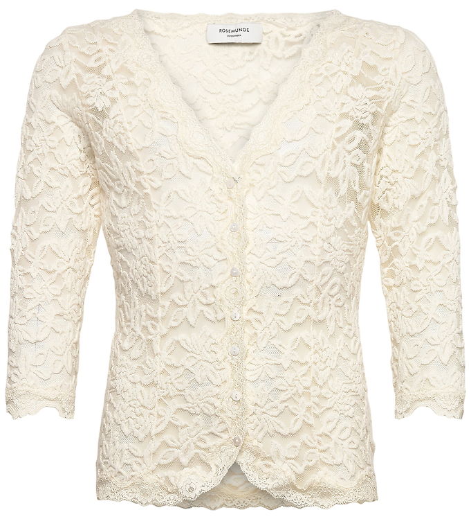 Rosemunde Cardigan - RkDelicia - Ivory m. Broderie Anglaise