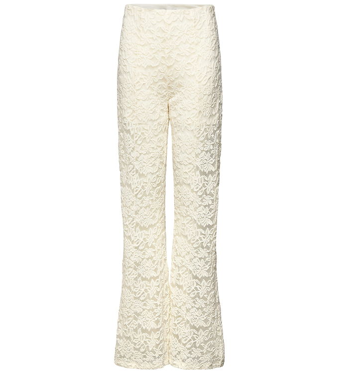 Rosemunde Bukser - RkDelicia - Ivory m. Broderie Anglaise