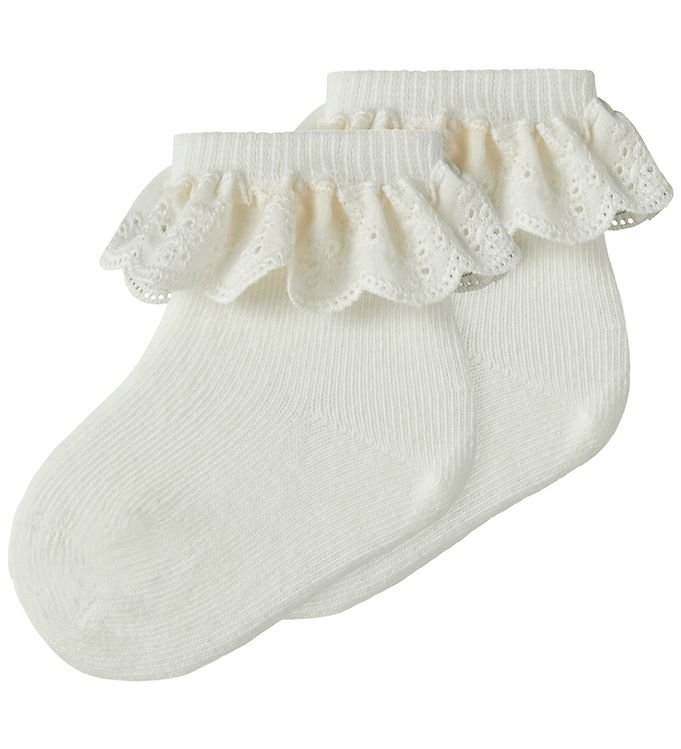 Lil' Atelier Strømper - NbfDertrud - 2-pak - Coconut Milk
