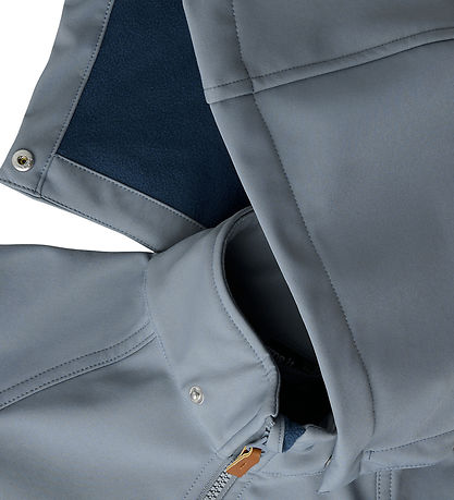 Name It Softshelljakke m. Fleece - NmmAlfa08 - Flint Stone