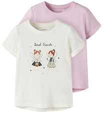 Name It T-shirts - NmfVix - 2-pak - Pirouette/Cloud Dancer