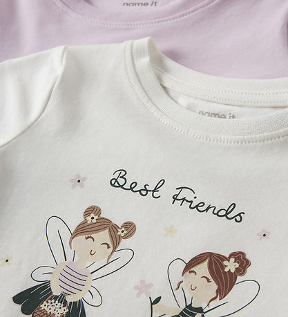 Name It T-shirt - NmfVix - 2-pak - Pirouette/Cloud Dancer