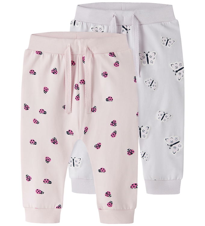 Name It Bukser - NbfVandora - 2-pak - Lavender Fog/Cradle Pink