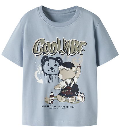 Name It T-shirts - NmmDigro - 2-pak - Blue Fog/Chateau Gray