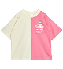 Mini Rodini T-shirt - Travel Agency - Pink/Beige
