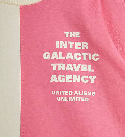 Mini Rodini T-Shirt - Travel Agentur - Rosa/Beige