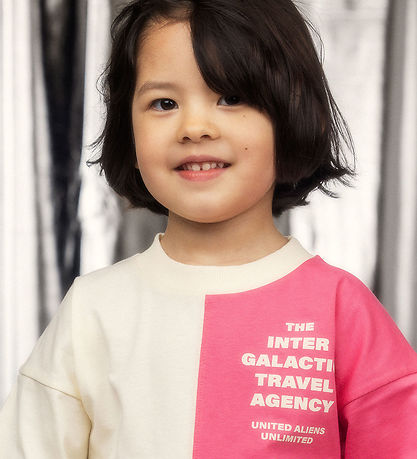 Mini Rodini T-Shirt - Travel Agentur - Rosa/Beige