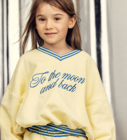 Mini Rodini Sweatshirt - To The Moon - Gul