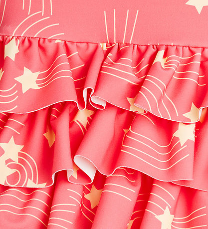 Mini Rodini Badedrakt - UV40+ - Stjernefall - Rosa
