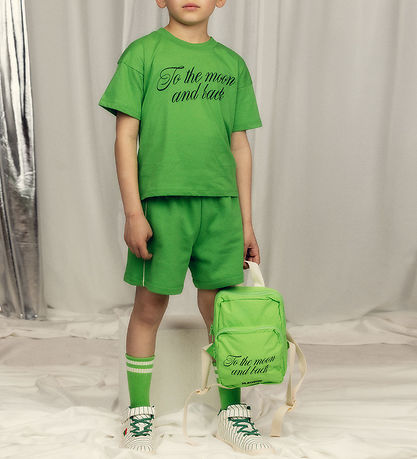 Mini Rodini Backpack - Small - To The Moon - Green