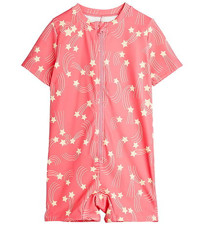Mini Rodini Coverall Swimsuit - UV40+ - Starfall - Pink