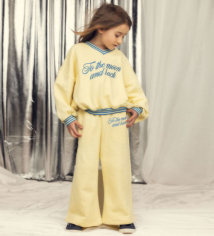 Mini Rodini Sweatpants - To The Moon - Gul